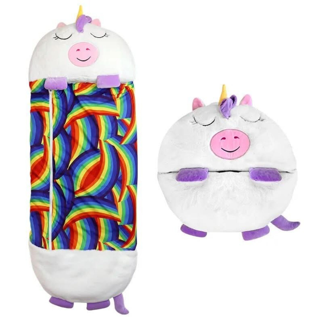 2-in-1 Plush Sleeping Bag with Cuddle Toy – Kids' Sleeping Bag