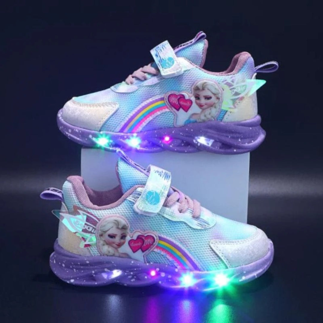 Light-Up Princess Sneakers for Kids with LED Design