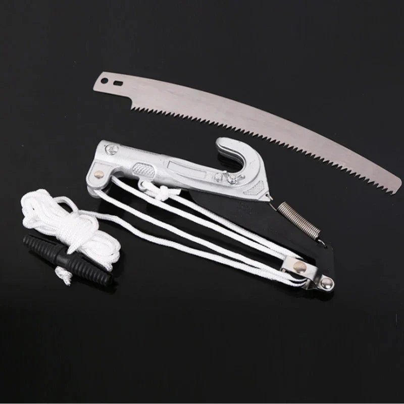 Telescopic Pole Pruner | Rope-Pull Tree Pruner with SK5 Steel Blade | Ideal for Fruit Trees & High Branches
