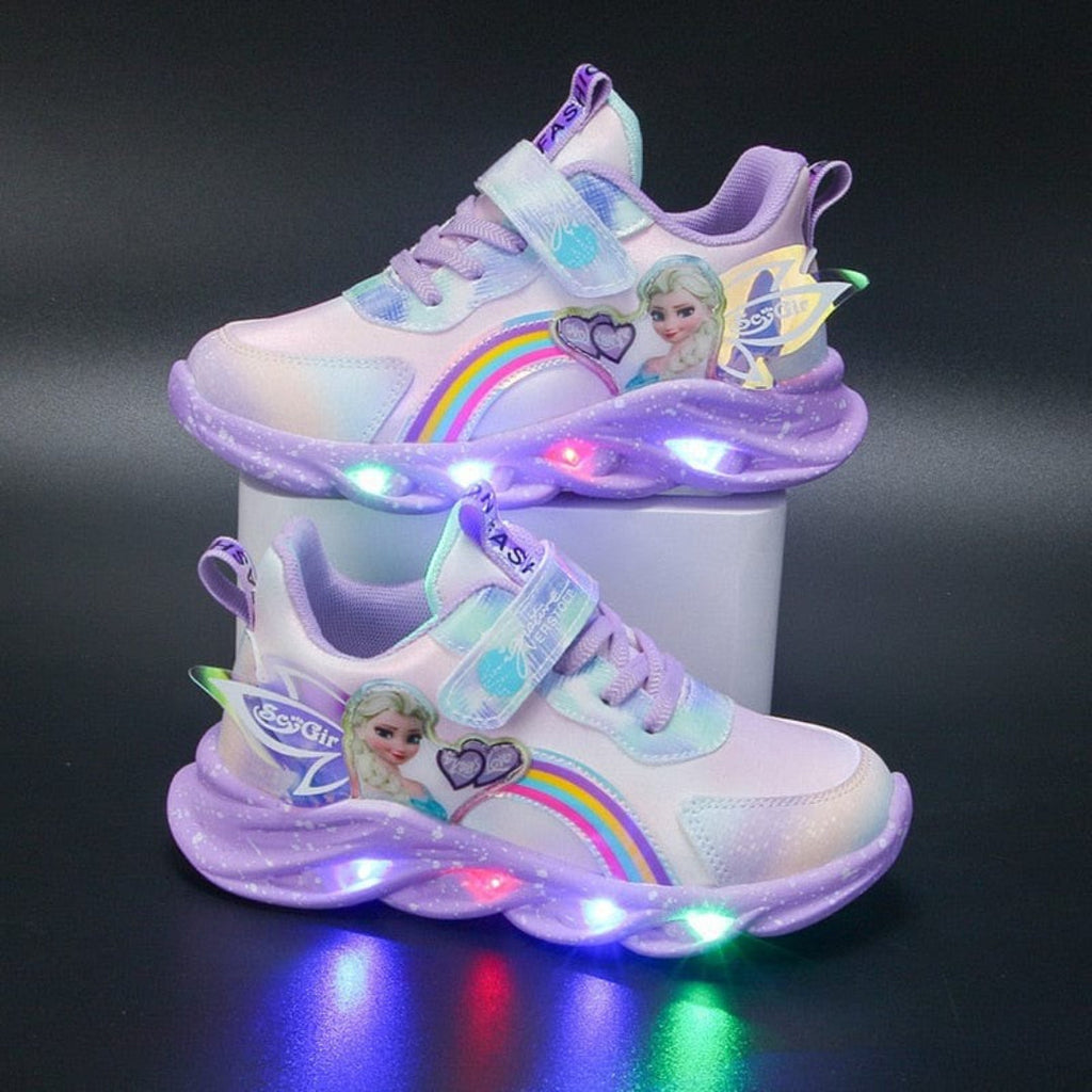 Light-Up Princess Sneakers for Kids with LED Design