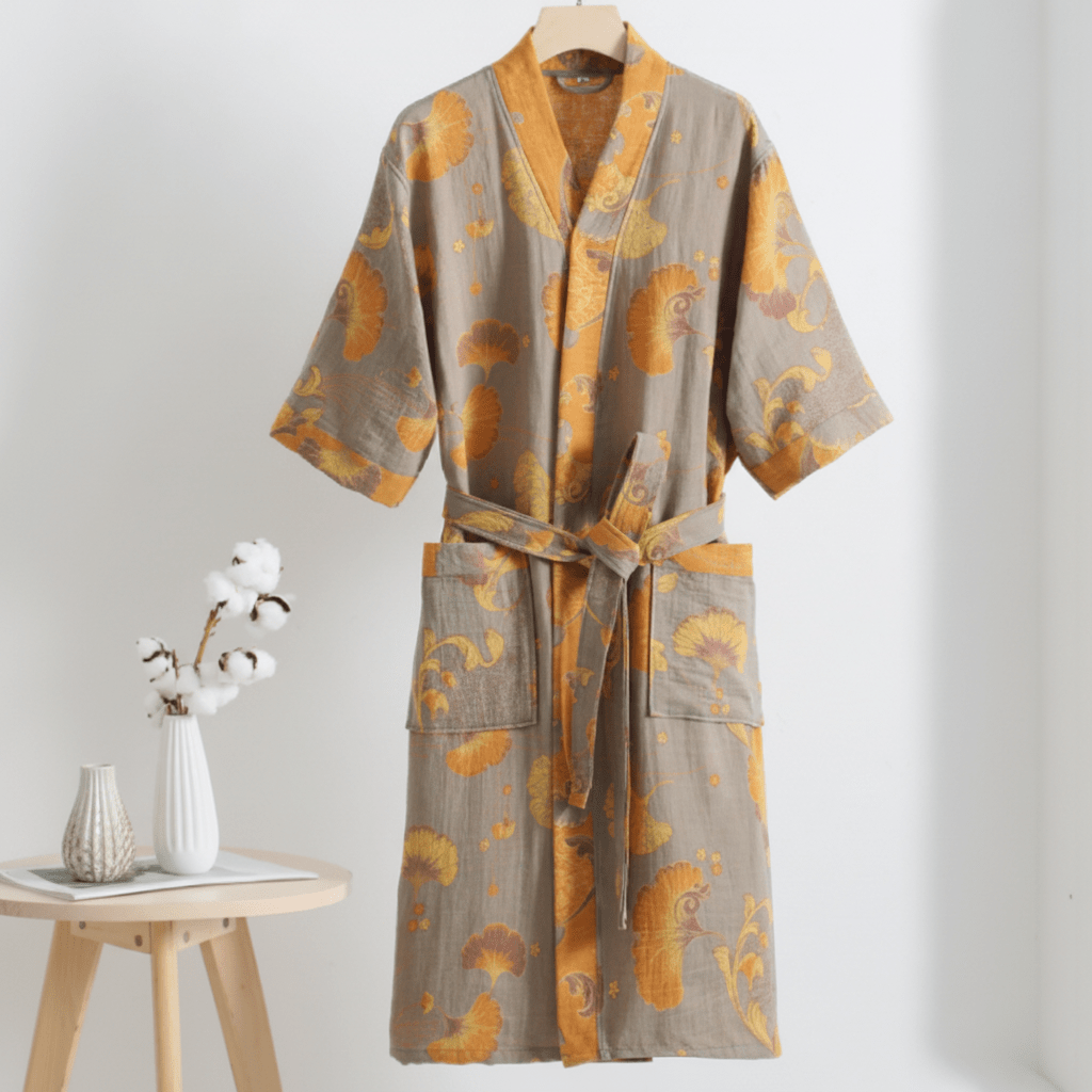 Organic Cotton Kimono Bathrobe for Breathable Comfort
