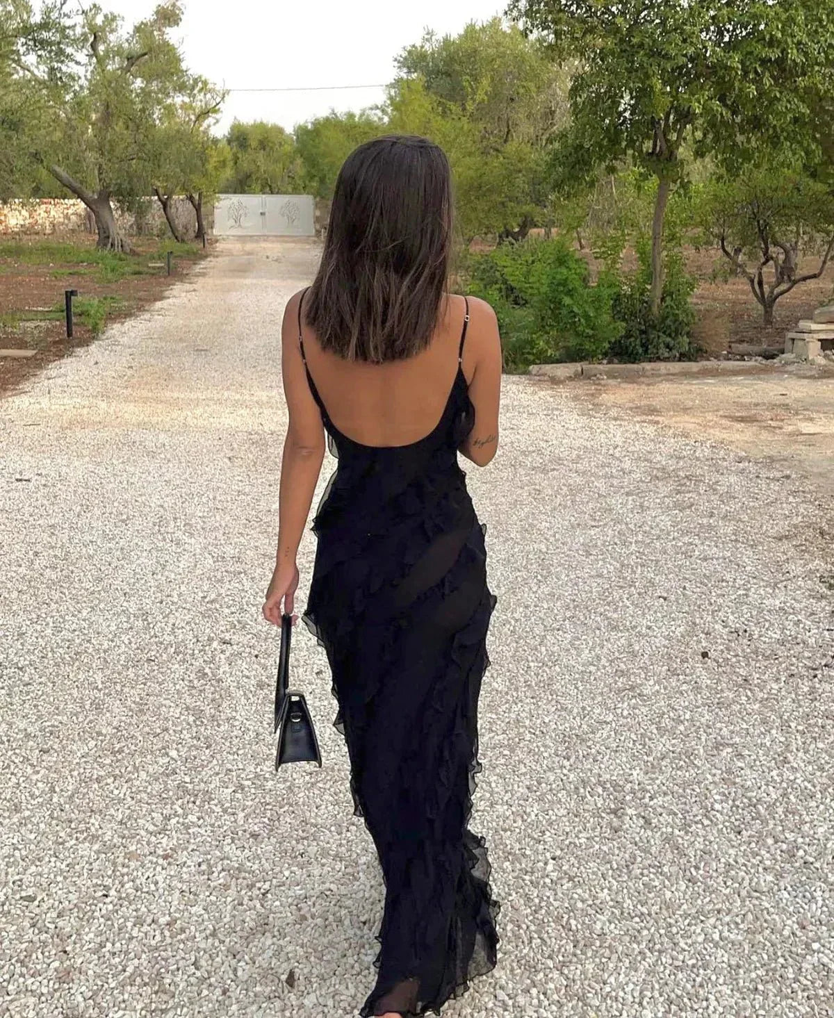Party Ruffle Dress | Maxi