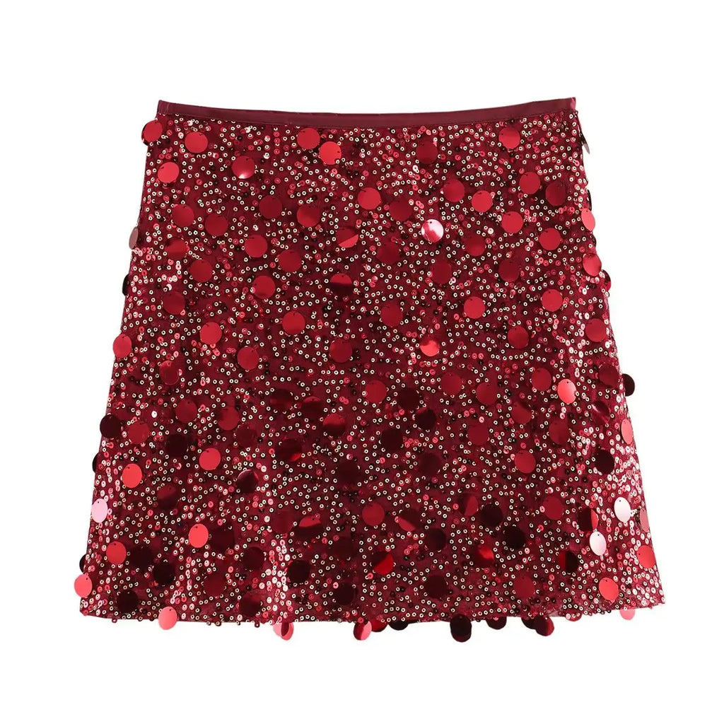 Women’s Glittery High-Waisted Skirt | Mini
