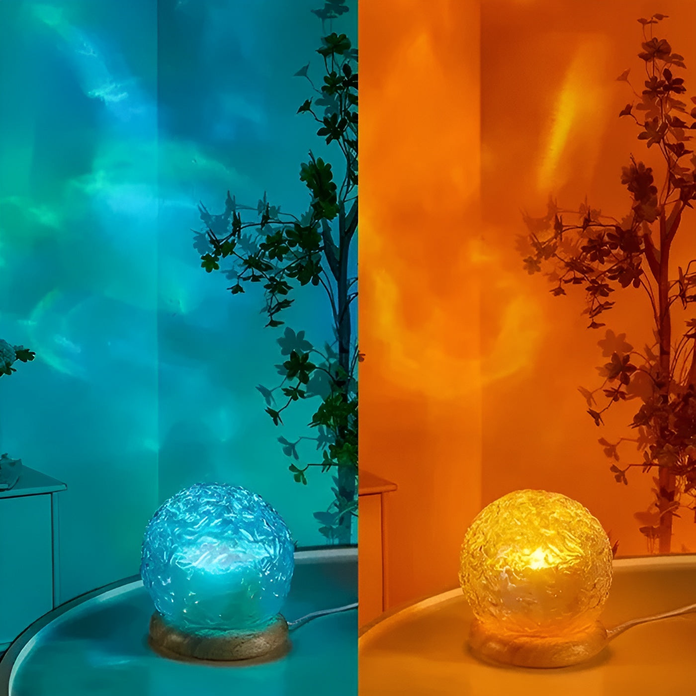Wave Light Projection Lamp – Soothing Mood Lighting for Table or Bedroom