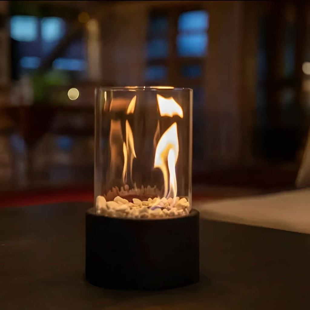 Smoke-Free Tabletop Fireplace for Elegant Indoor and Outdoor Use