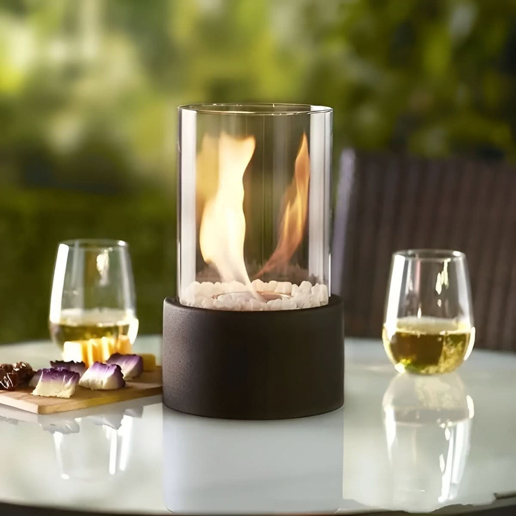 Smoke-Free Tabletop Fireplace for Elegant Indoor and Outdoor Use