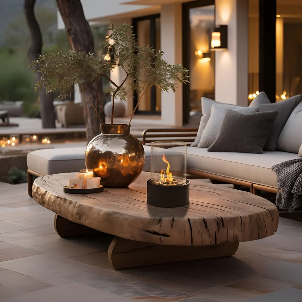 Smoke-Free Tabletop Fireplace for Elegant Indoor and Outdoor Use