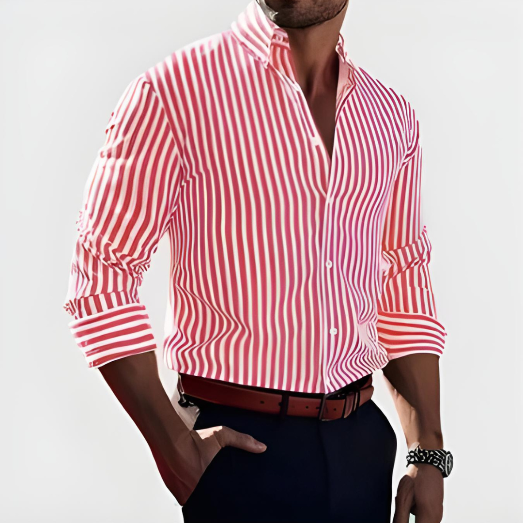 Men's Striped Long Sleeve Shirt | Casual