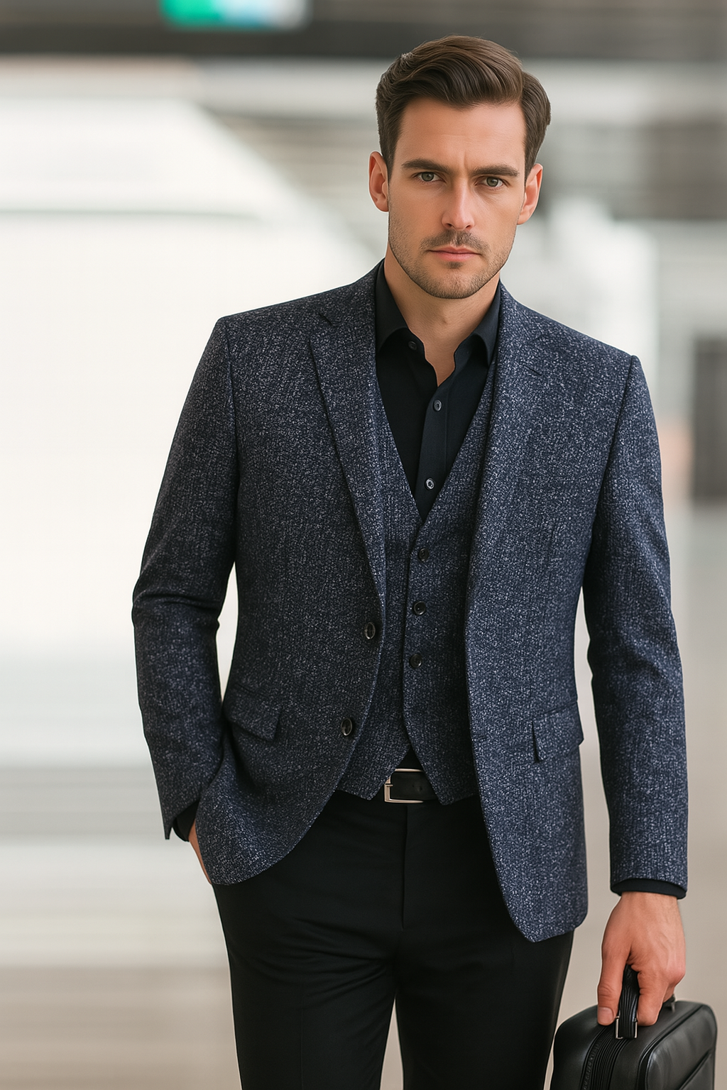 Men's Formal Long Sleeve Blazer | with Notched Lapel