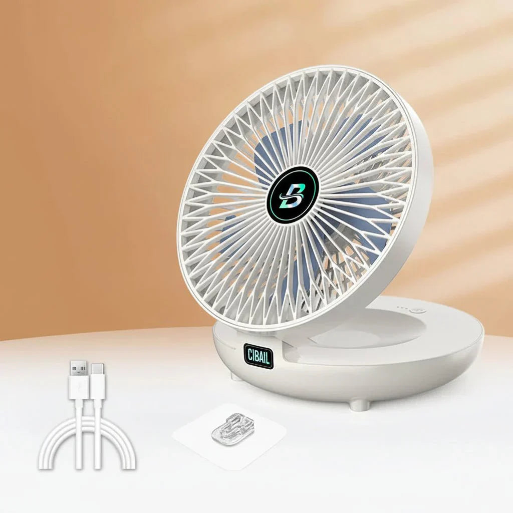 Portable USB Fan with 3 Speed Settings, Foldable and Compact Design
