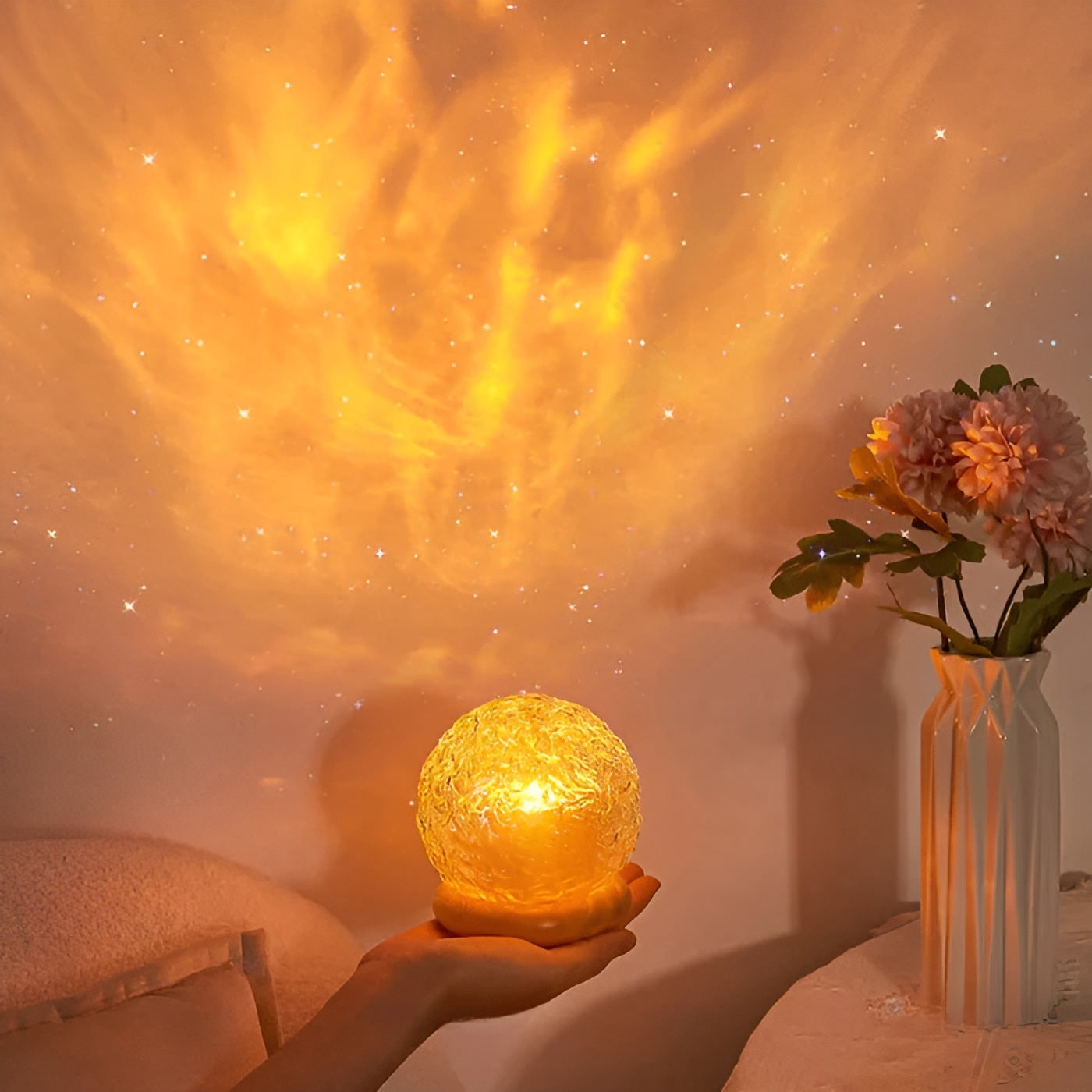 Wave Light Projection Lamp – Soothing Mood Lighting for Table or Bedroom