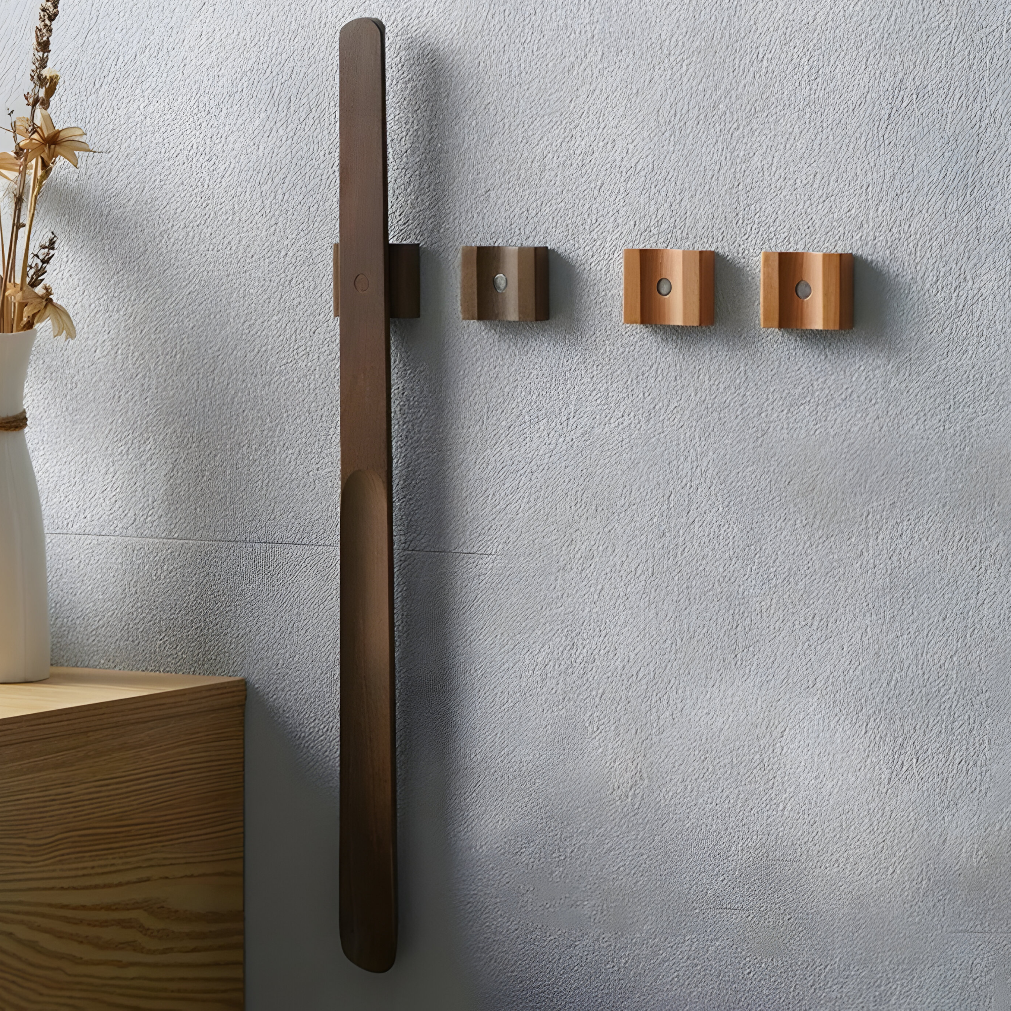 Magnetic Wooden Long Shoe Horn