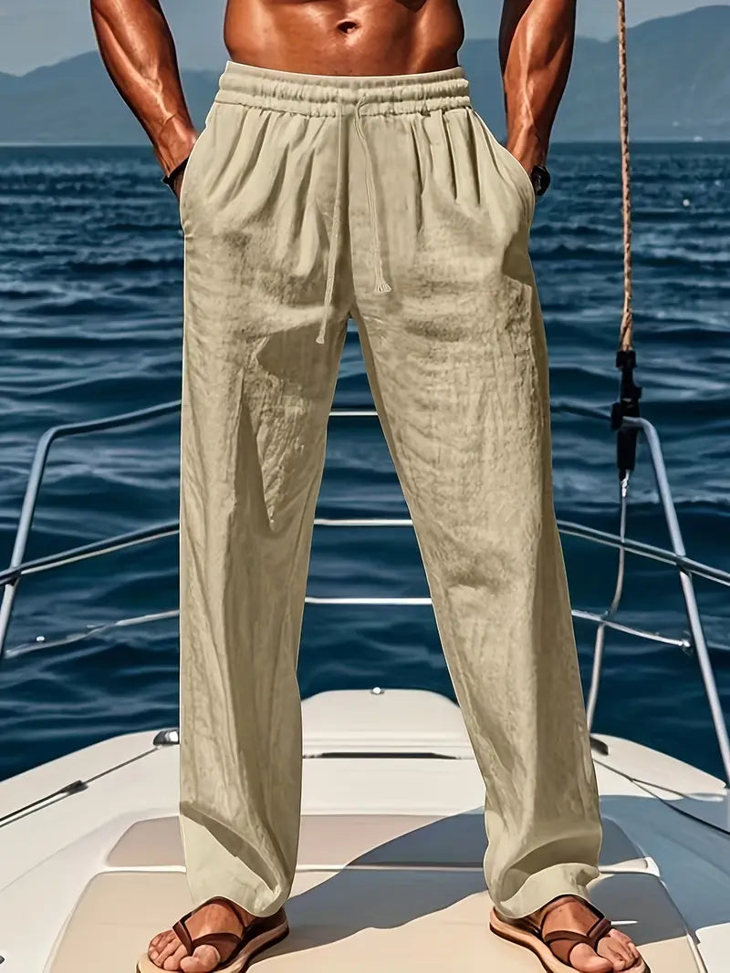 Men's Long Linen Pants | Summer