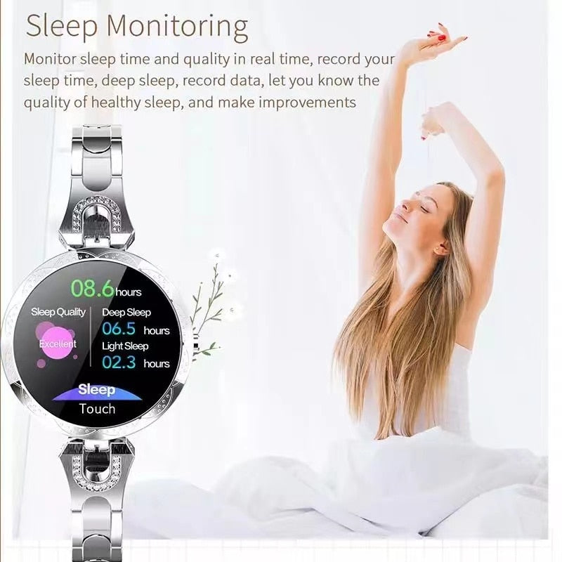 Waterproof Women's Fitness Smartwatch with Pulse Monitoring