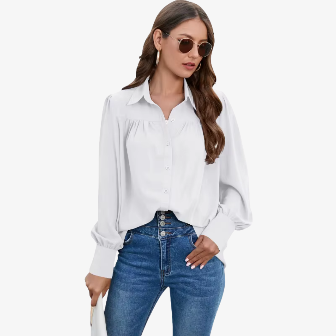 Women's Casual Button-Down Blouse | Long-Sleeve