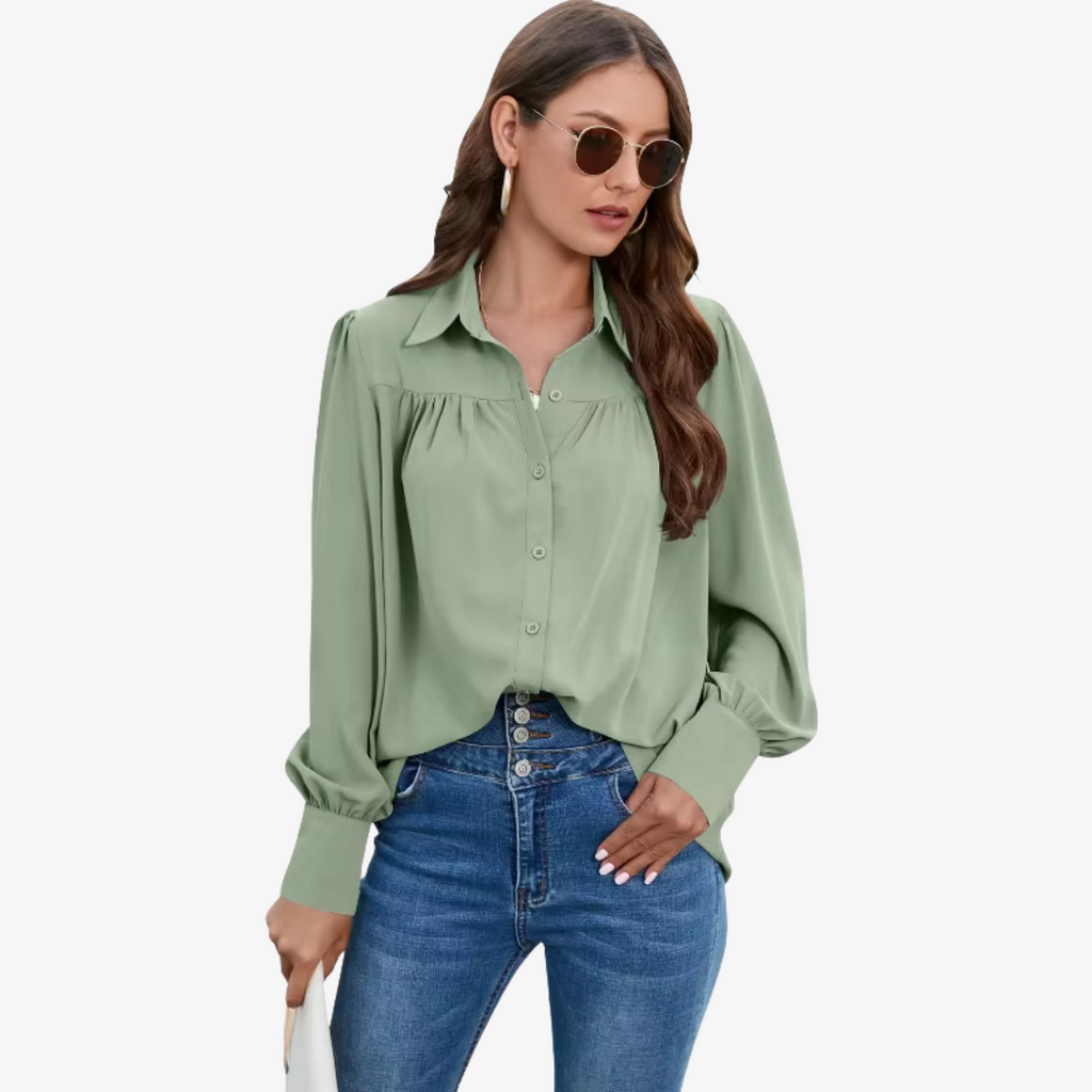 Women's Casual Button-Down Blouse | Long-Sleeve