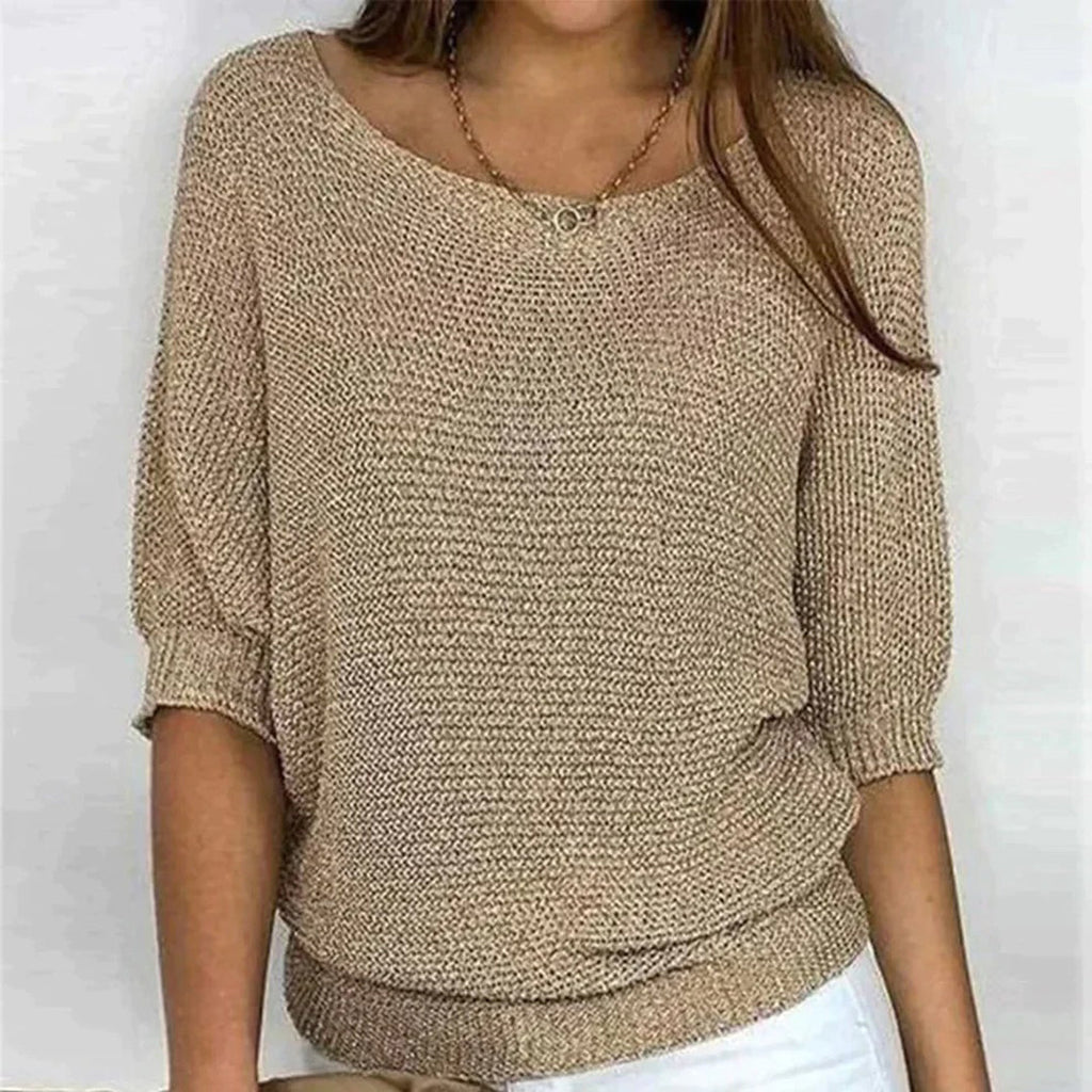 Women's Casual Knitted Blouse | 3/4 Sleeve
