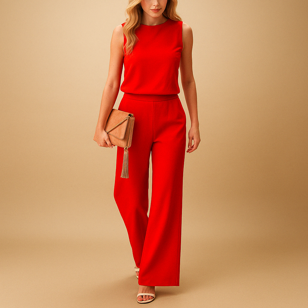 Women's Casual Sleeveless Jumpsuit | Round Neck