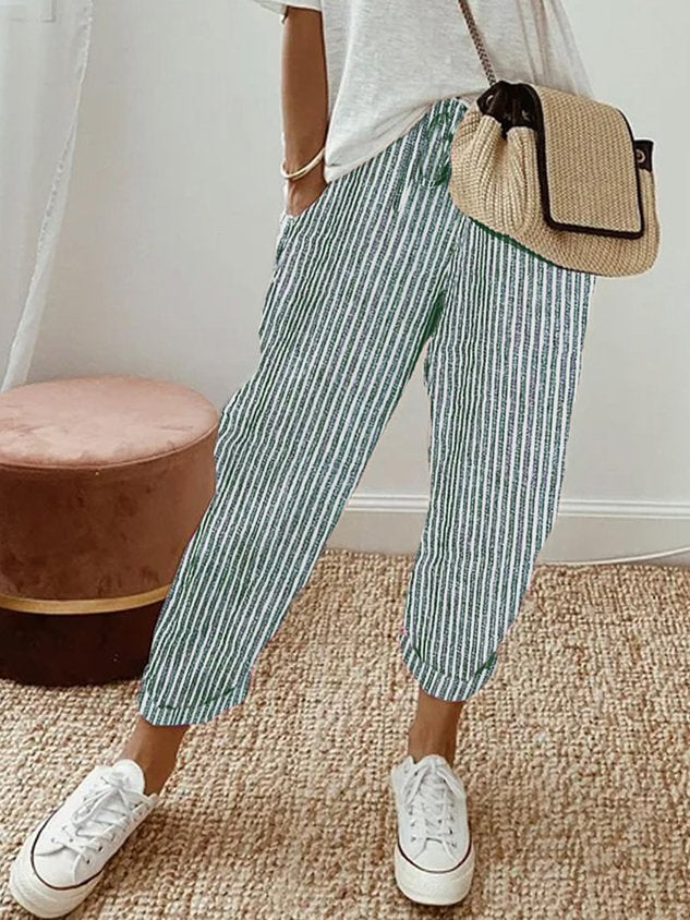 Women's Summer Linen Pants | with Drawstring