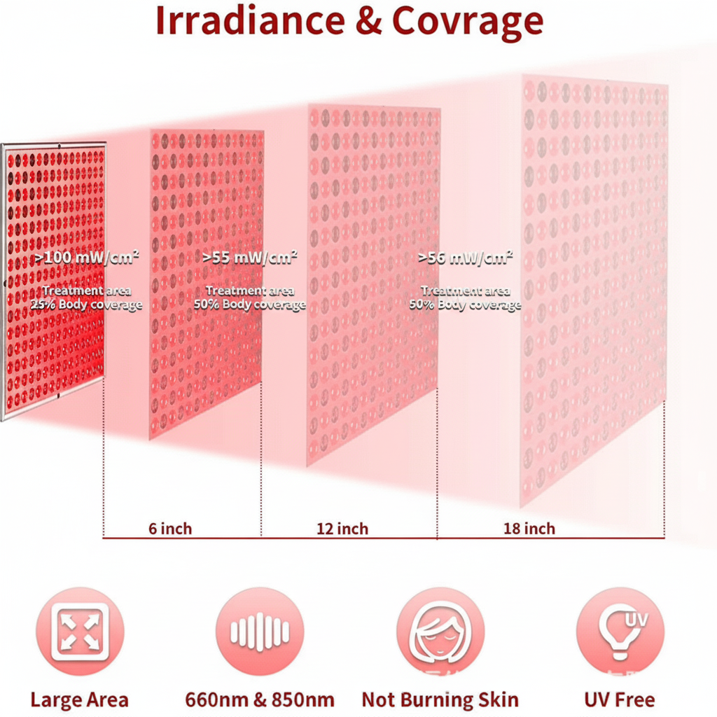 Infrared Light Therapy Panel for Skin Rejuvenation and Relaxation