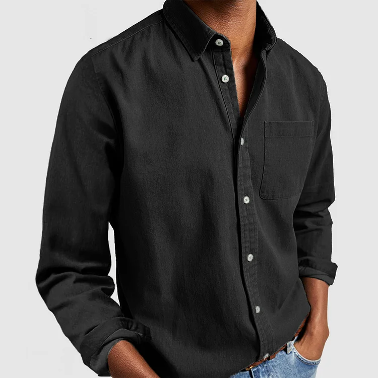 Men's Casual Button-Down Shirt | with Chest Pocket