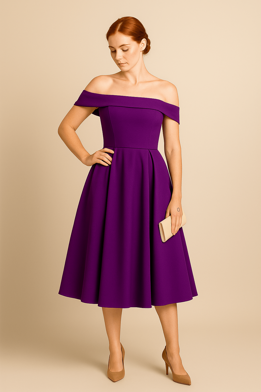 Party Off-Shoulder Dress | A-Line