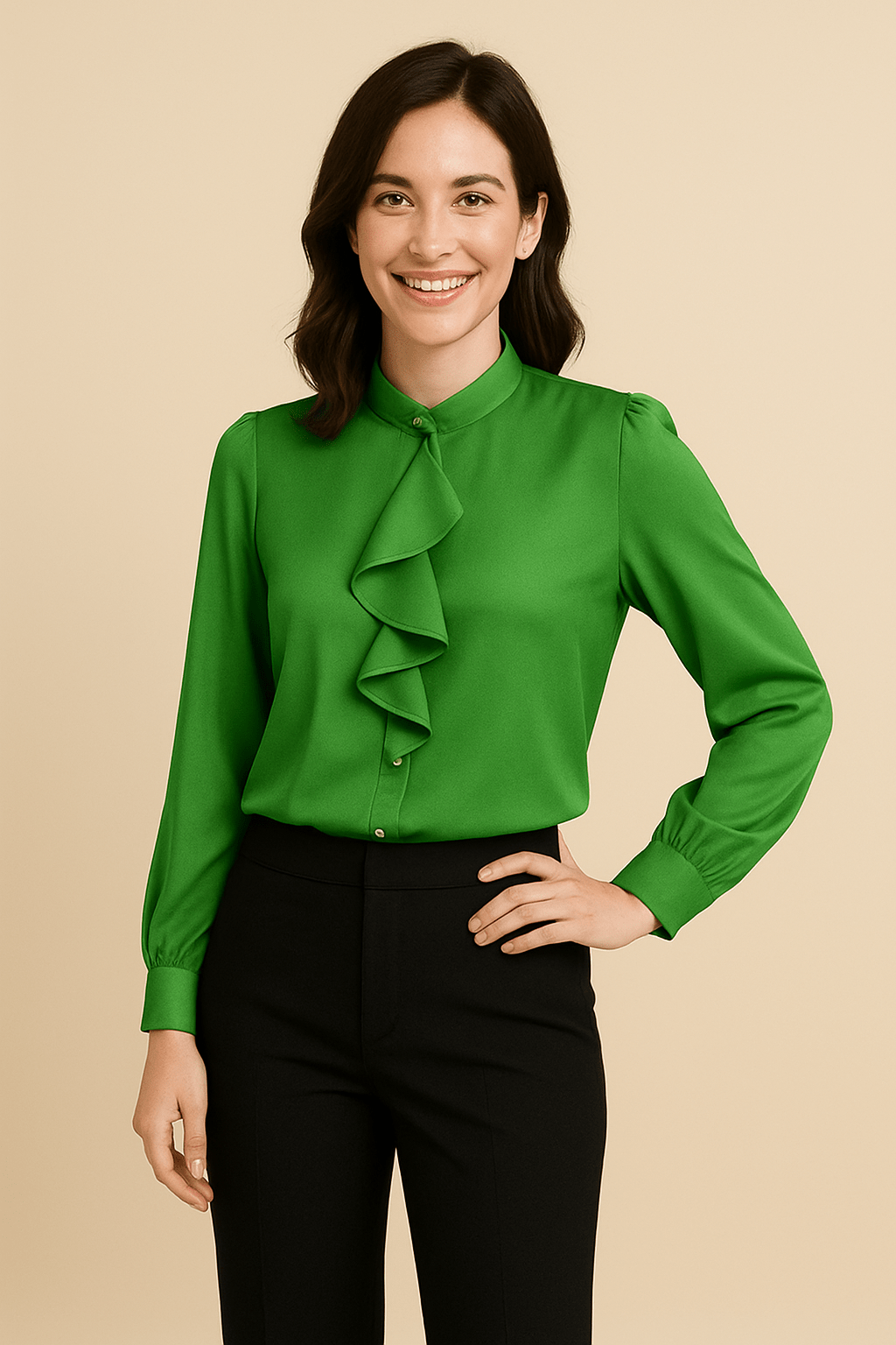 Women's Jeanette Ruffle Blouse | Light