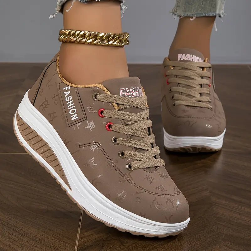 Women's Leather Trainers | Thick Sole