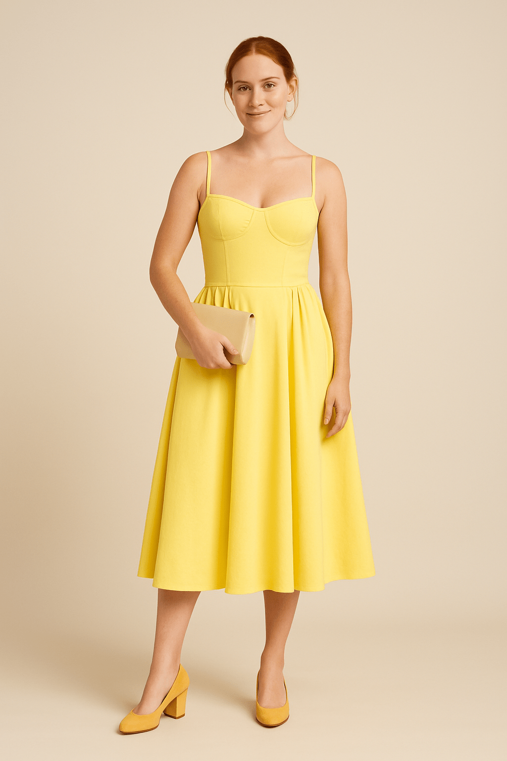 Party Waist Pleats Dress | Midi