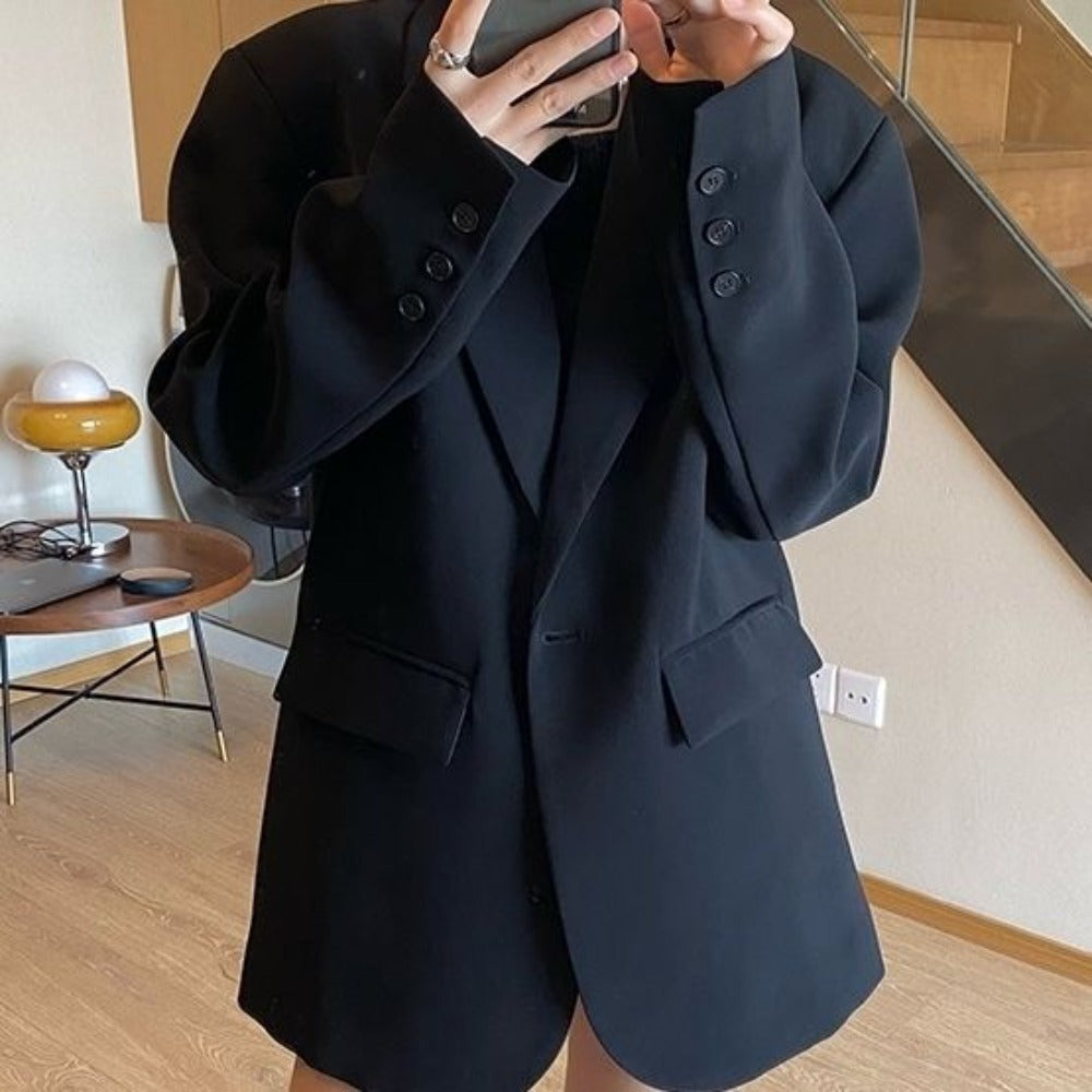 Single Breasted Oversized Blazer Jacket for Women - Ornella