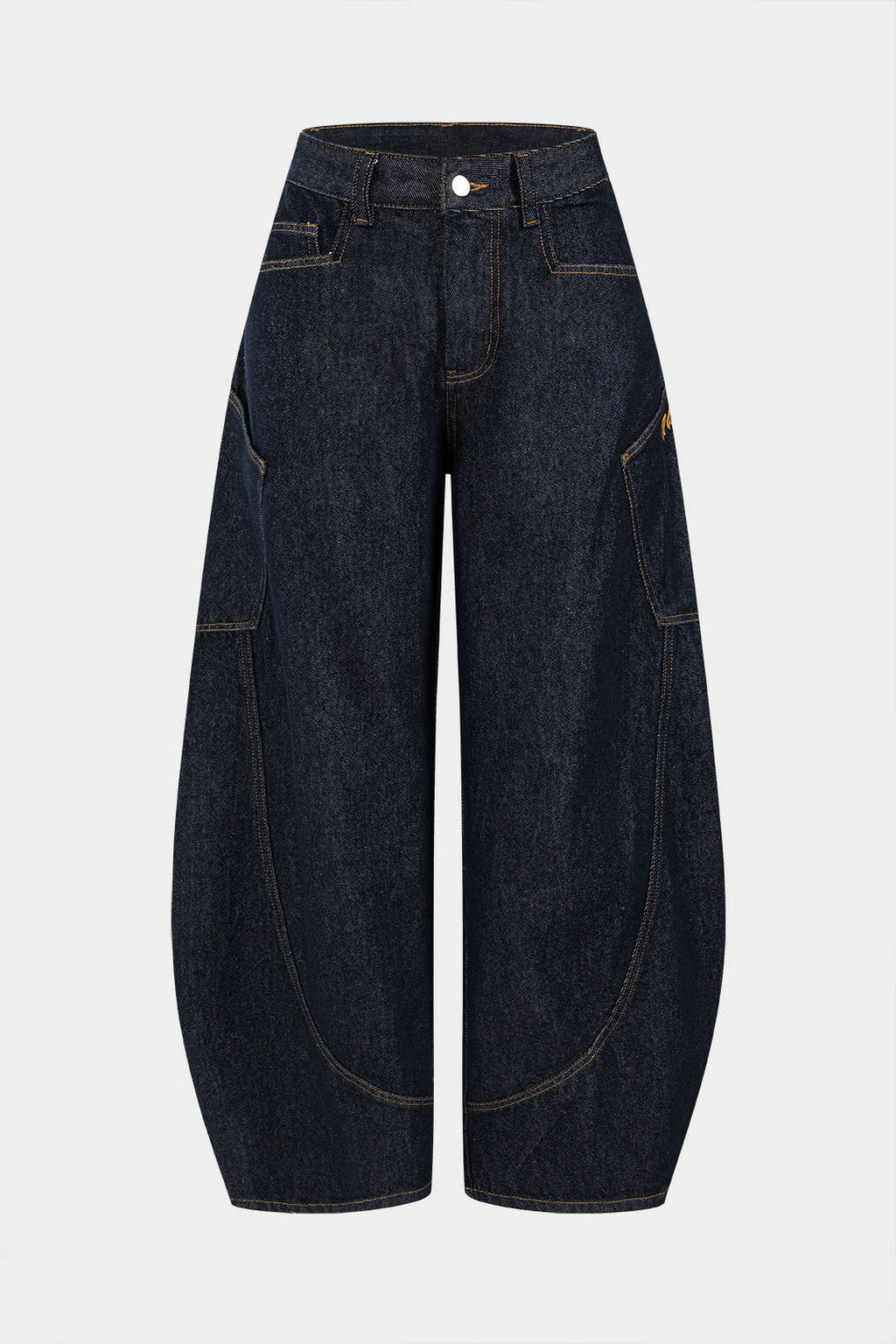 Women's Vintage Washed Wide Leg Barrel Jeans