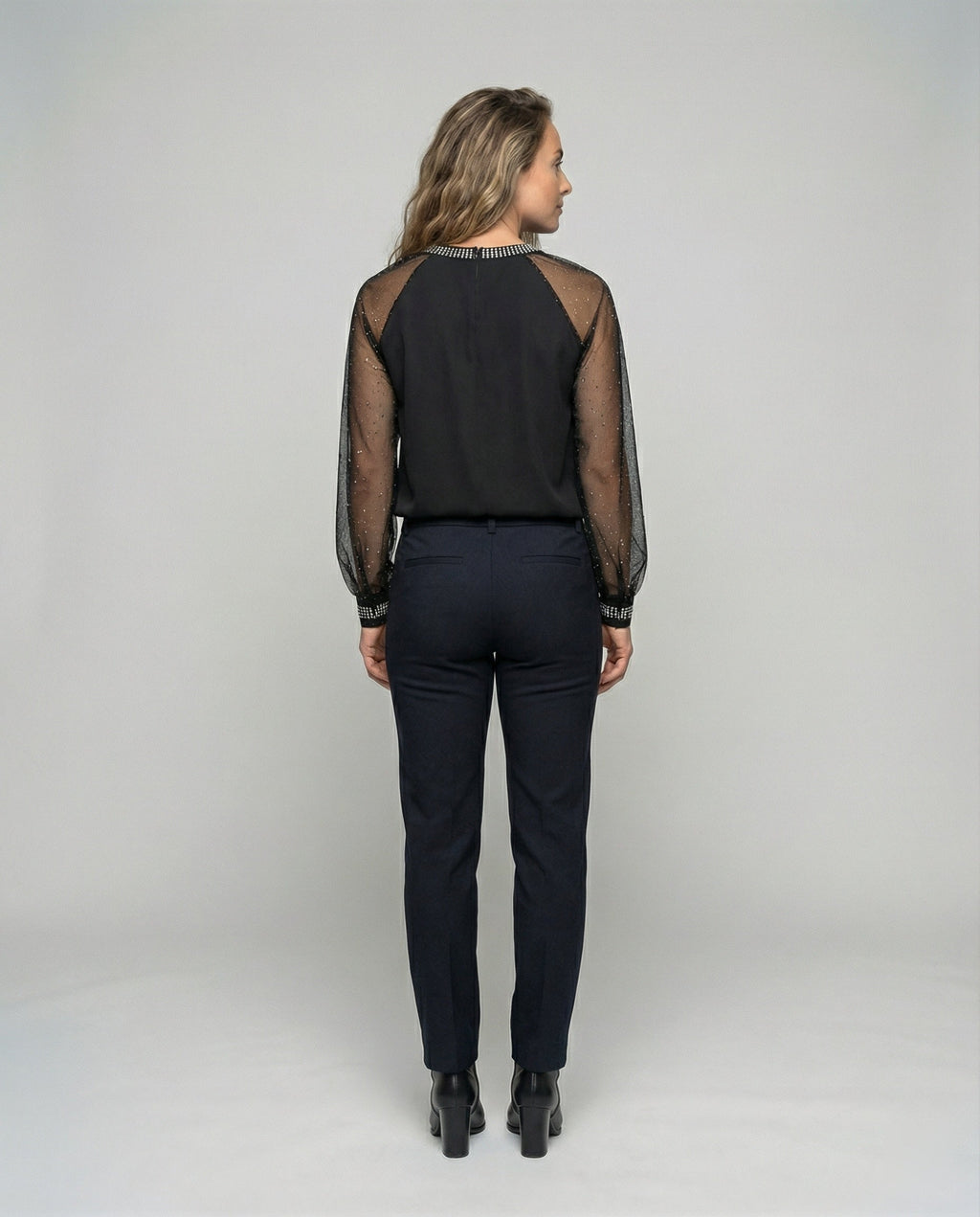 Women's Black Dressy Blouse | Long Sleeve