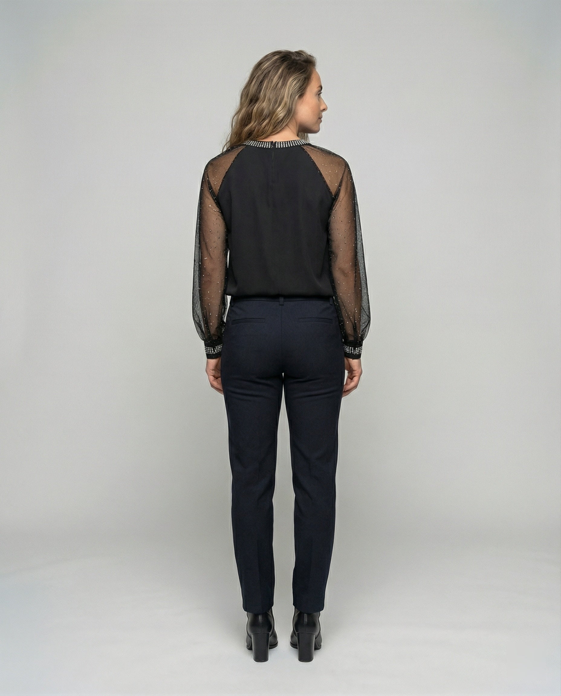 Women's Black Dressy Blouse | Long Sleeve