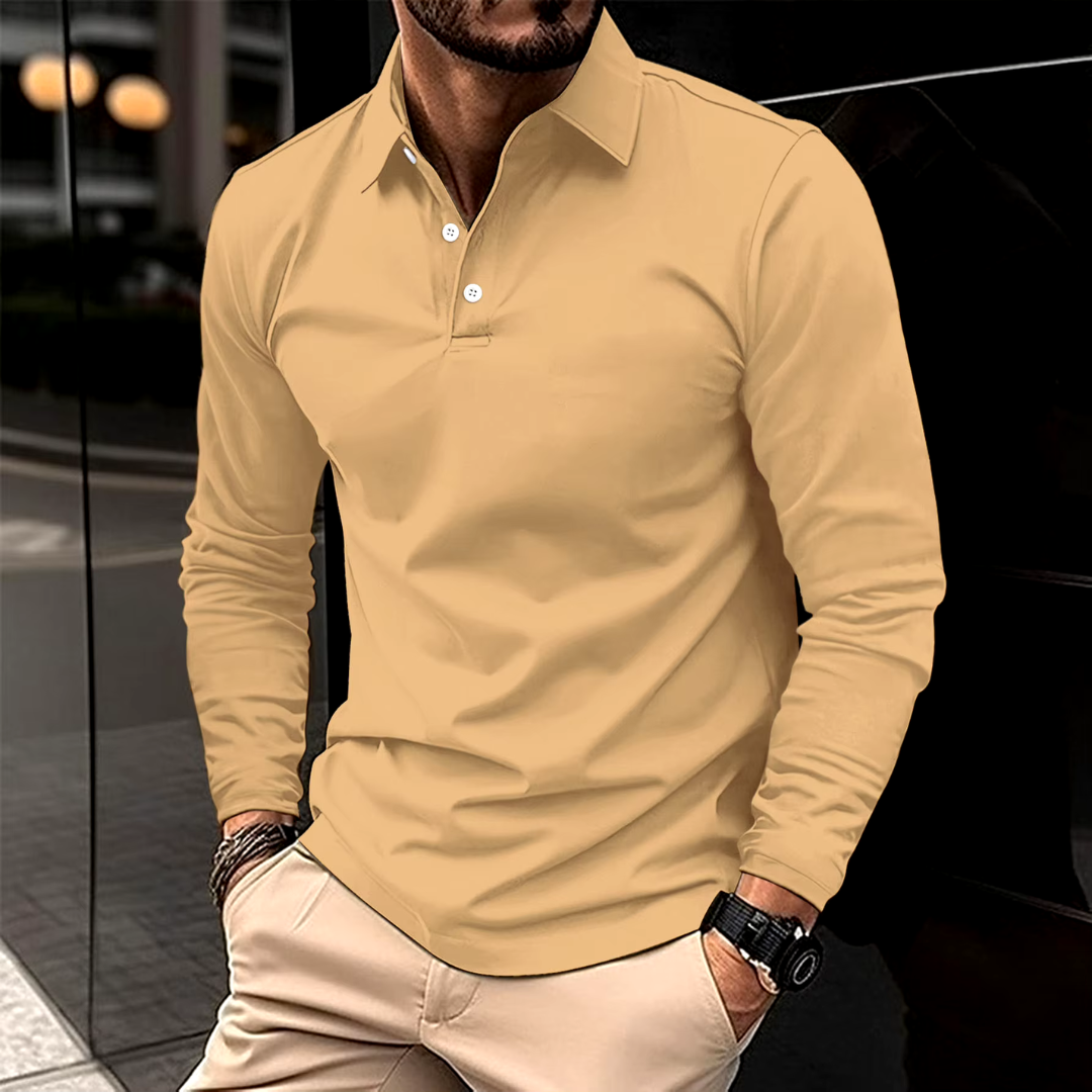 Men's Long Sleeve Polo Shirt | Casual and Business Wear