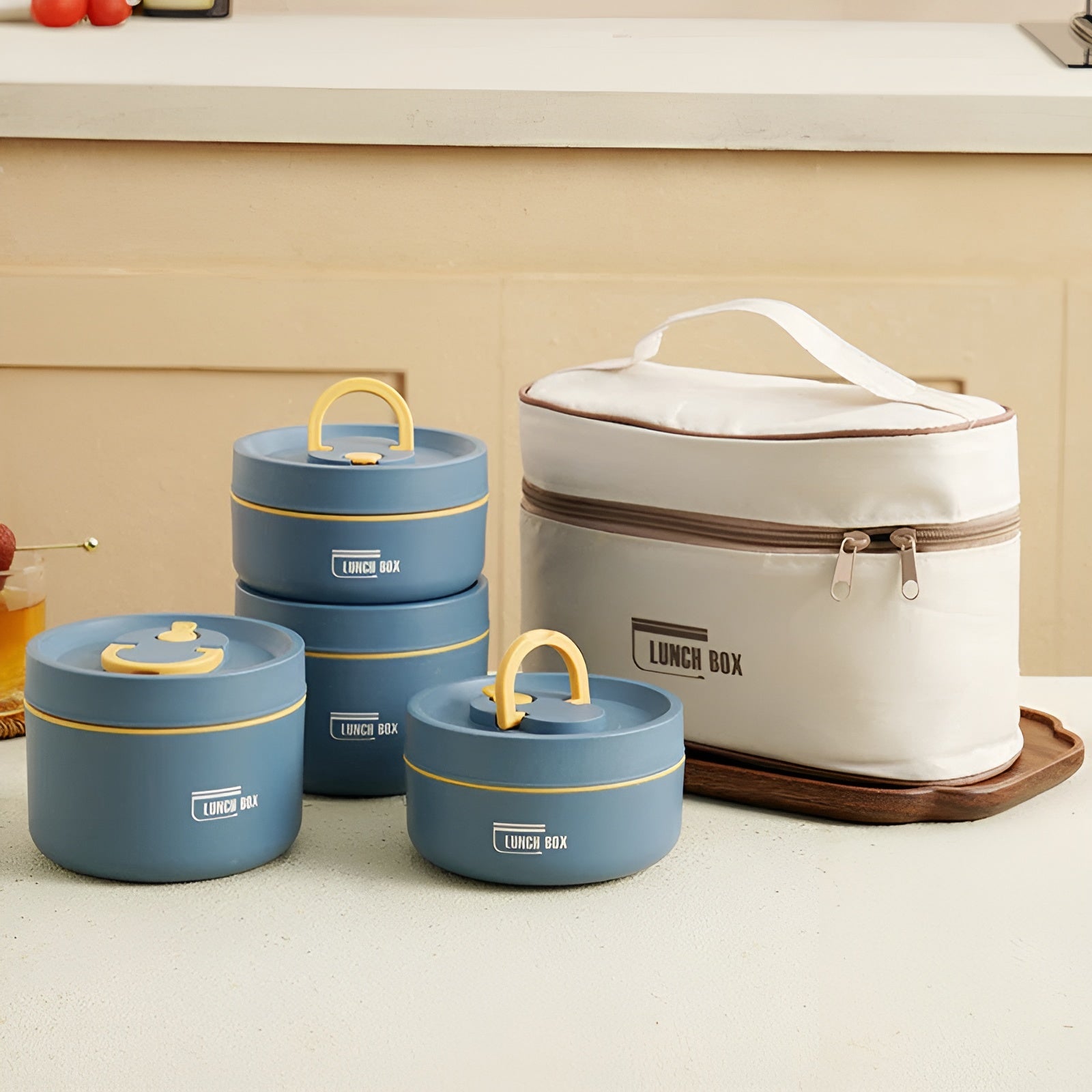 Insulated Lunch Box with Multi-Layer Compartments & Leak-Proof Design | Comes with Carry Bag