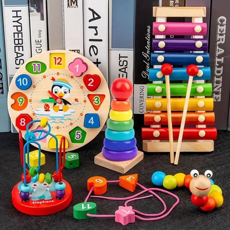 5-in-1 Montessori Learning Set – Creative Development for Babies from 6 Months