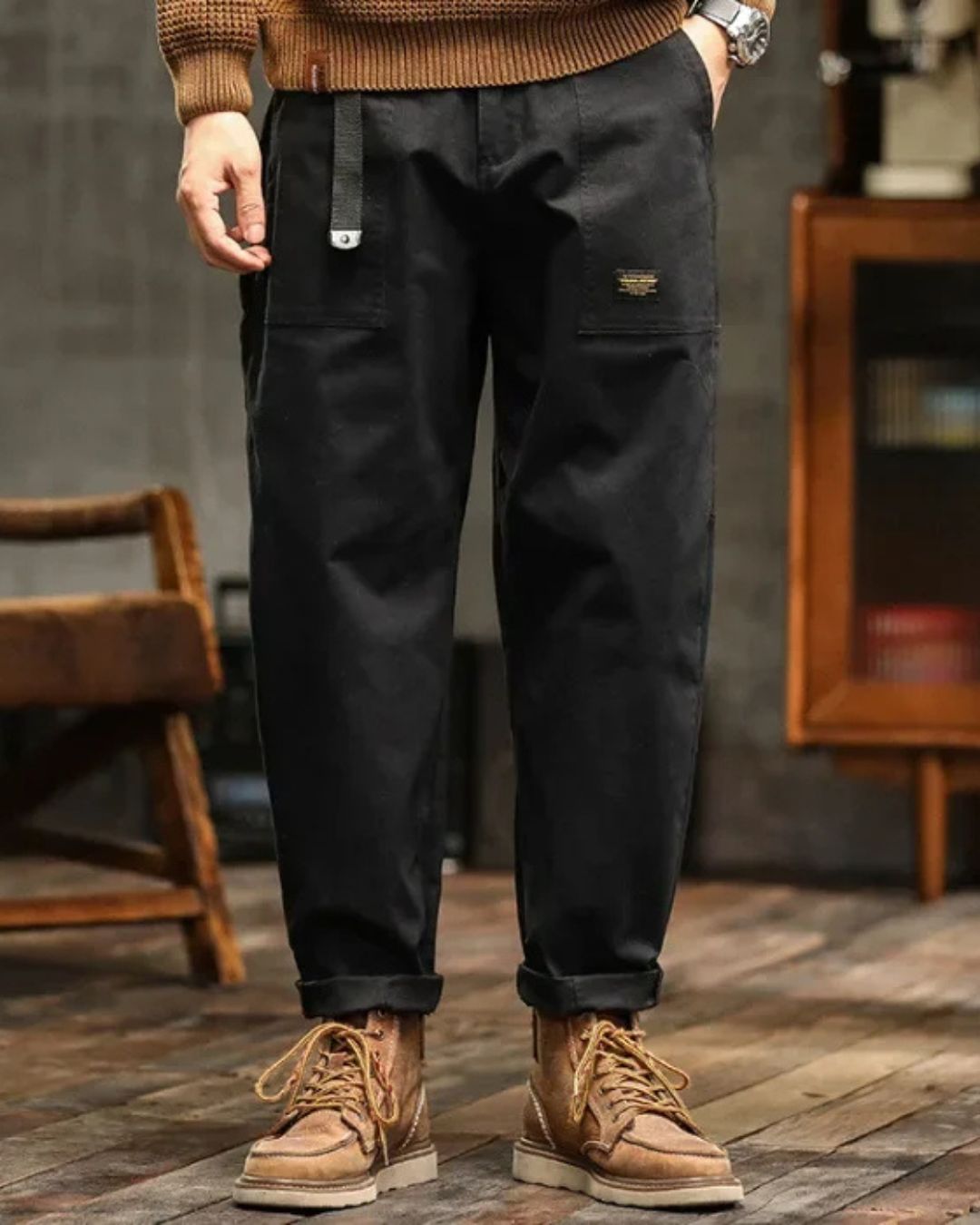 Men's Large Pockets Cargo Trousers | Straight