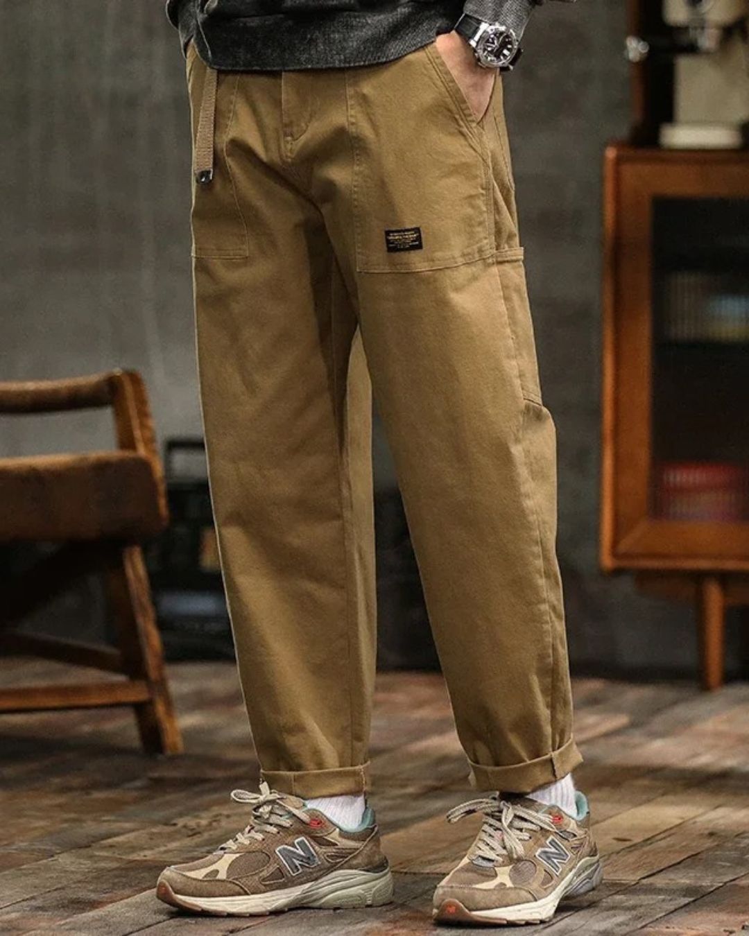 Men's Large Pockets Cargo Trousers | Straight