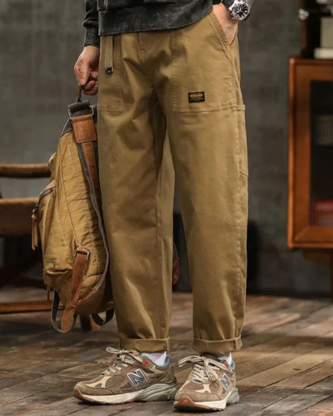 Men's Large Pockets Cargo Trousers | Straight