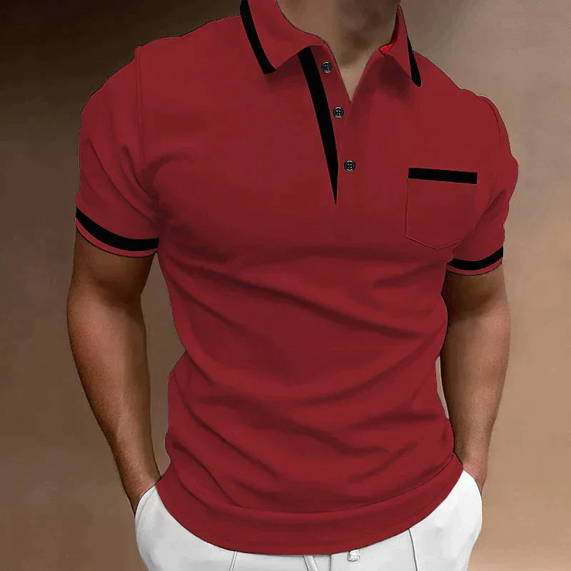 Men's Golf Short Sleeve Polo Shirt | with Chest Pocket