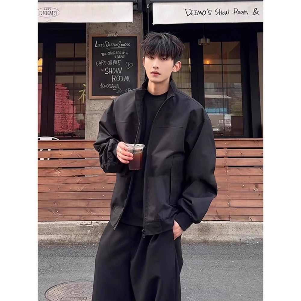 Zip Up Bomber Jacket with Long Sleeves for Men - Allegra