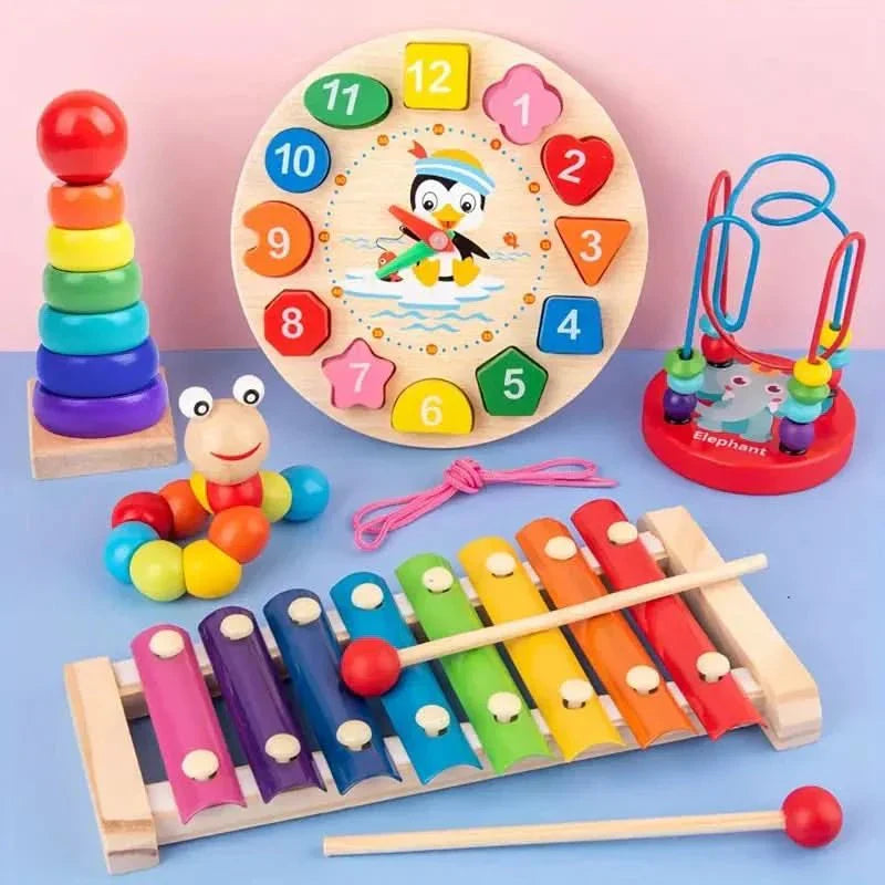 5-in-1 Montessori Learning Set – Creative Development for Babies from 6 Months