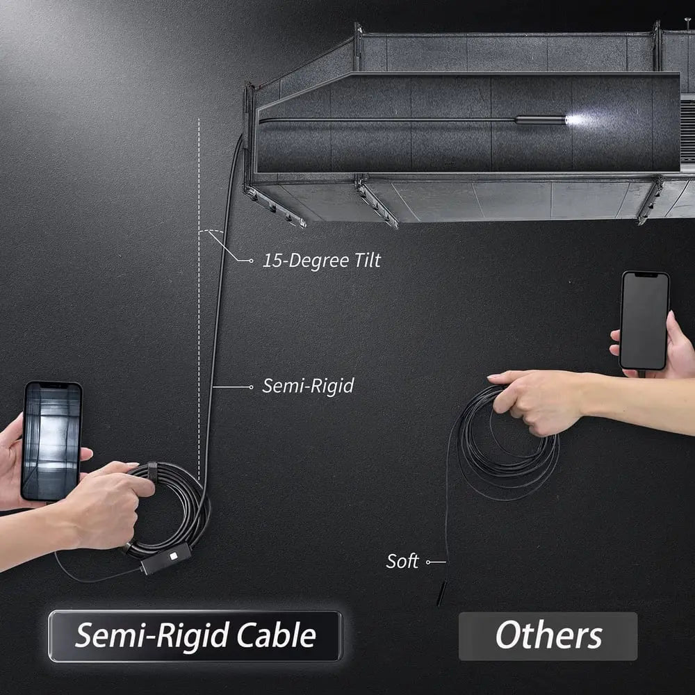 5m Cable Inspection Camera with Endoscope Functionality for Mobile Devices