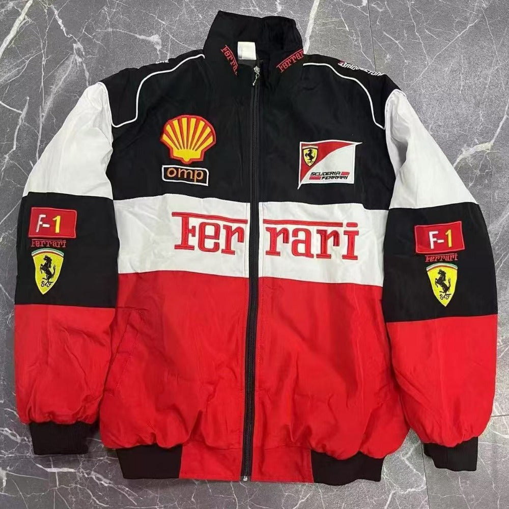 Racing Jacket with Embroidered Logos for Women - Agnese
