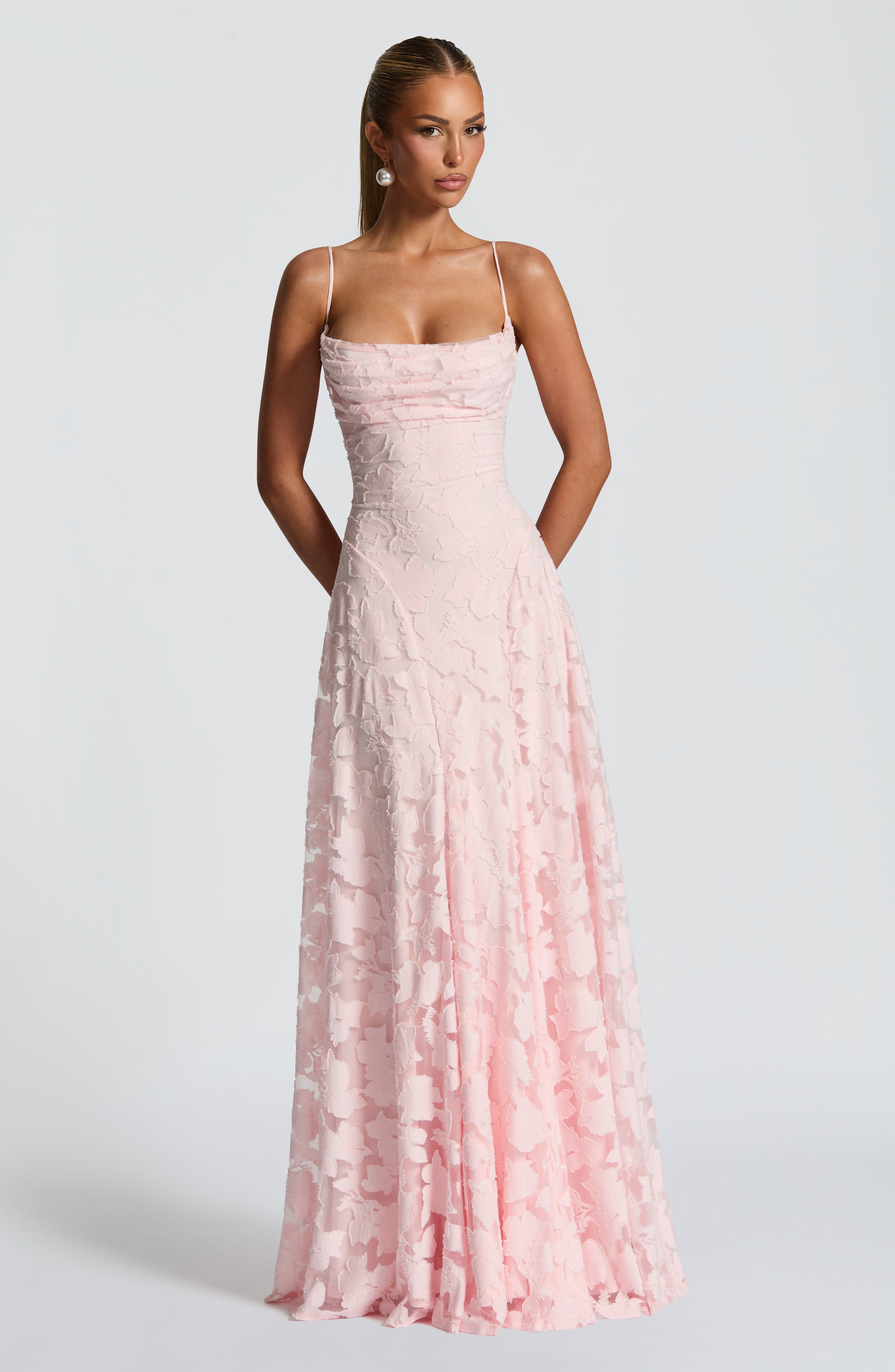 Women's Spaghetti Strap Wedding Guest Dress | Maxi
