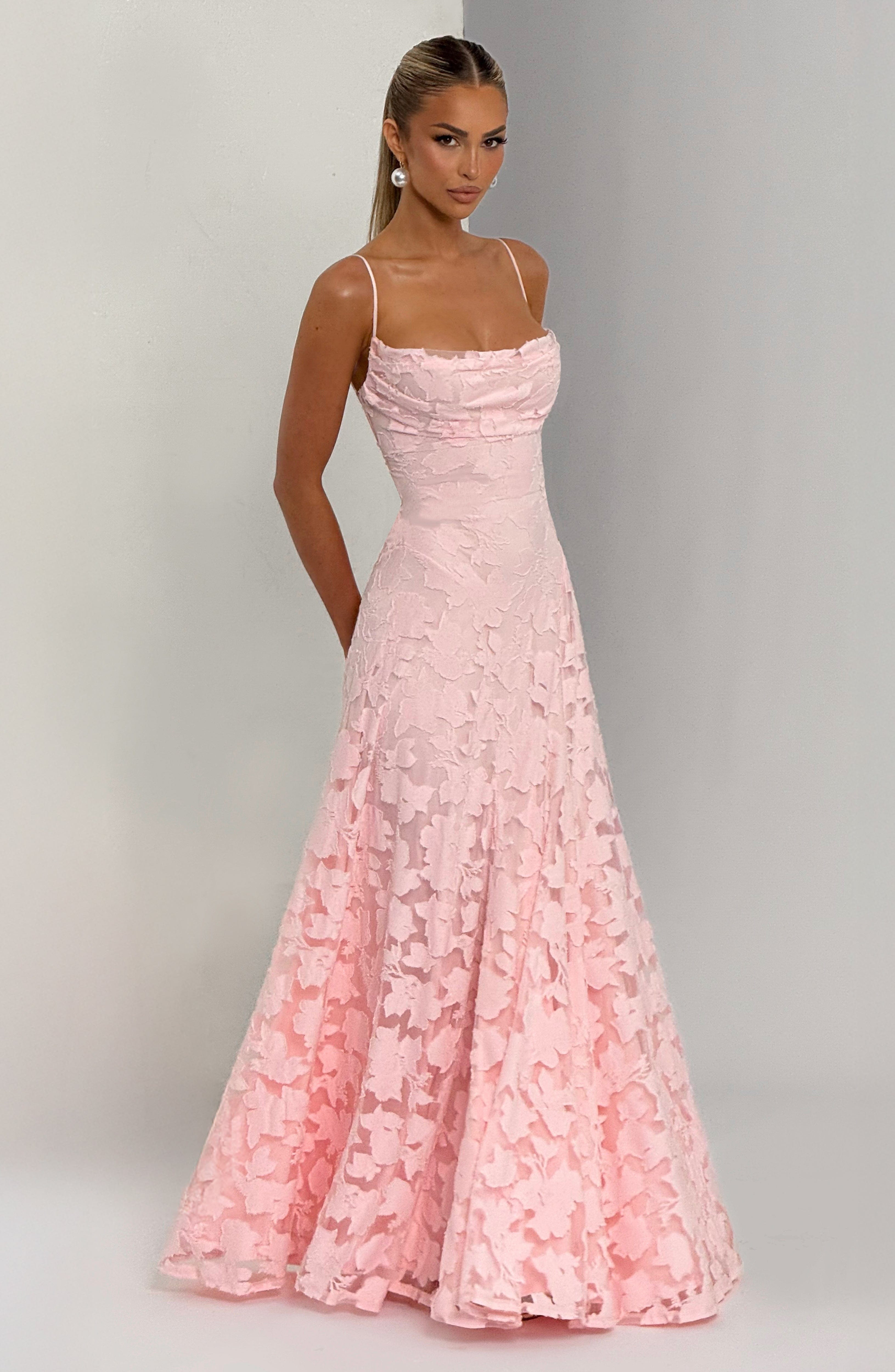 Women's Spaghetti Strap Wedding Guest Dress | Maxi