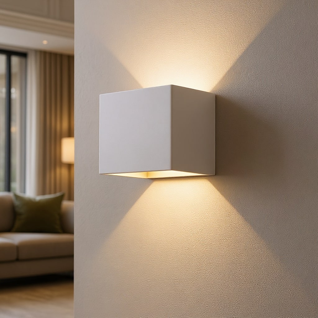Battery-Powered Wireless Wall Light for Indoor and Outdoor Use | LED Wall Lamp with Sensor in Black and White