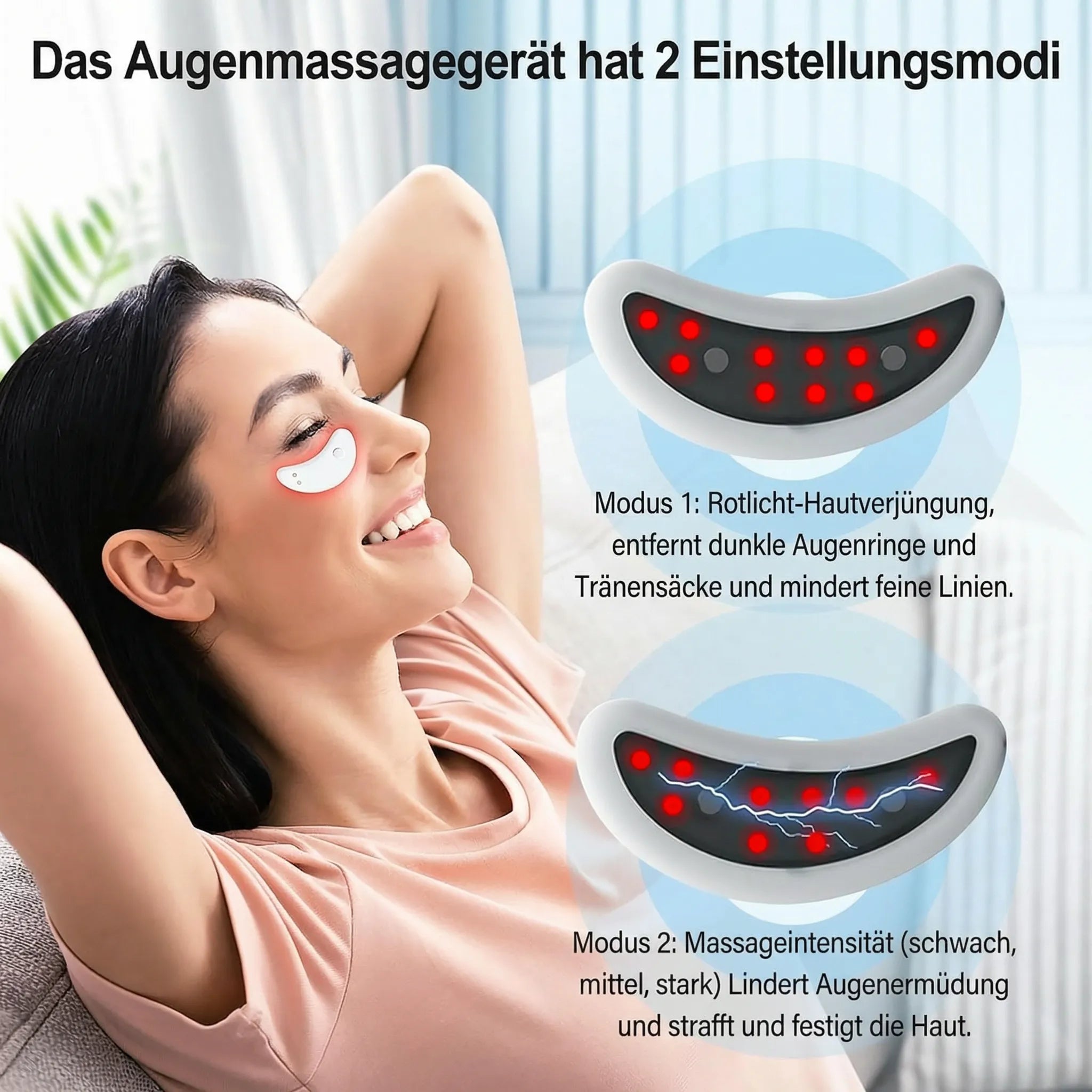 Red Light Therapy Device for Reducing Dark Circles and Puffiness