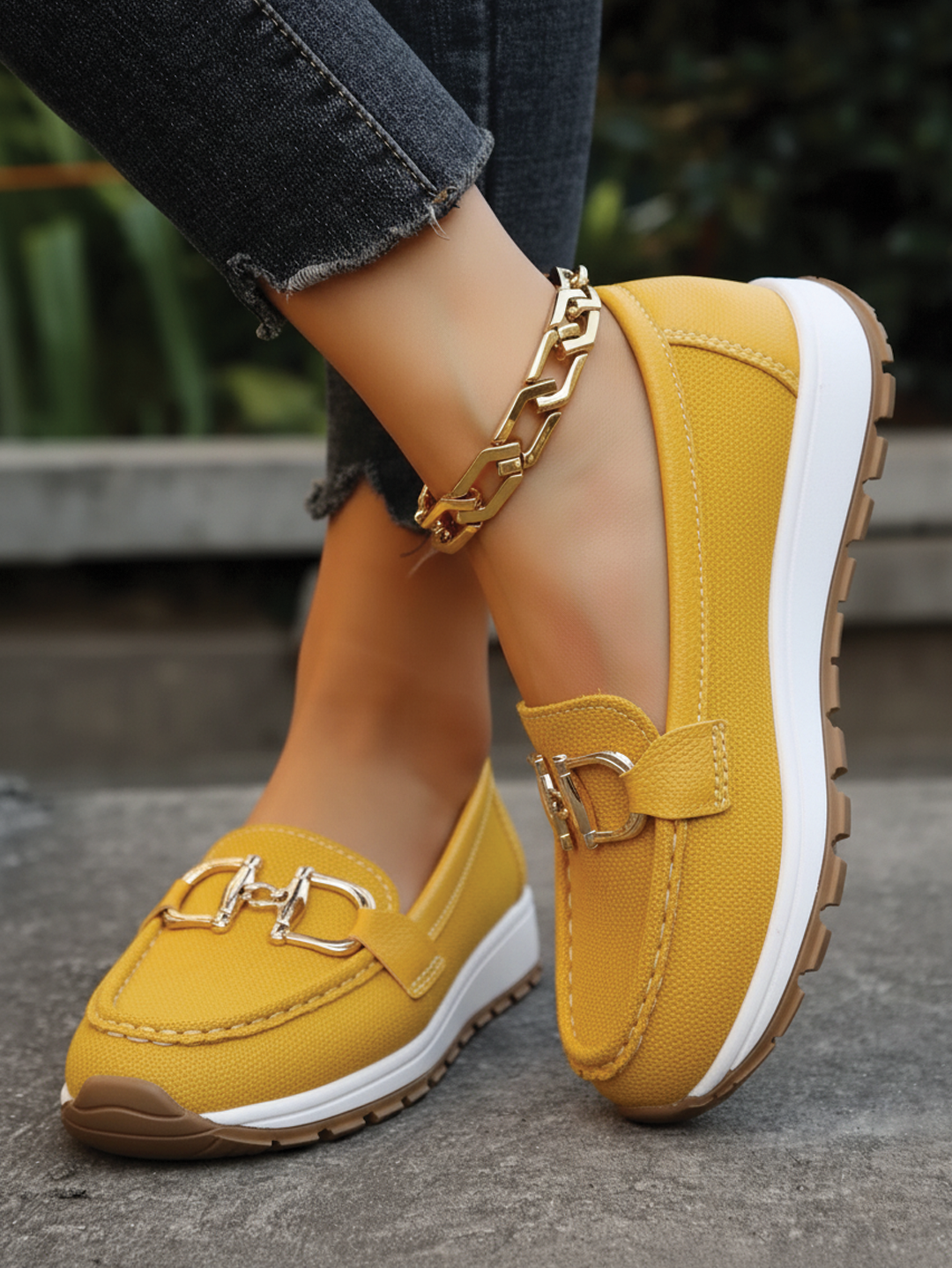 Women's Flat Buckle Loafers | Retro