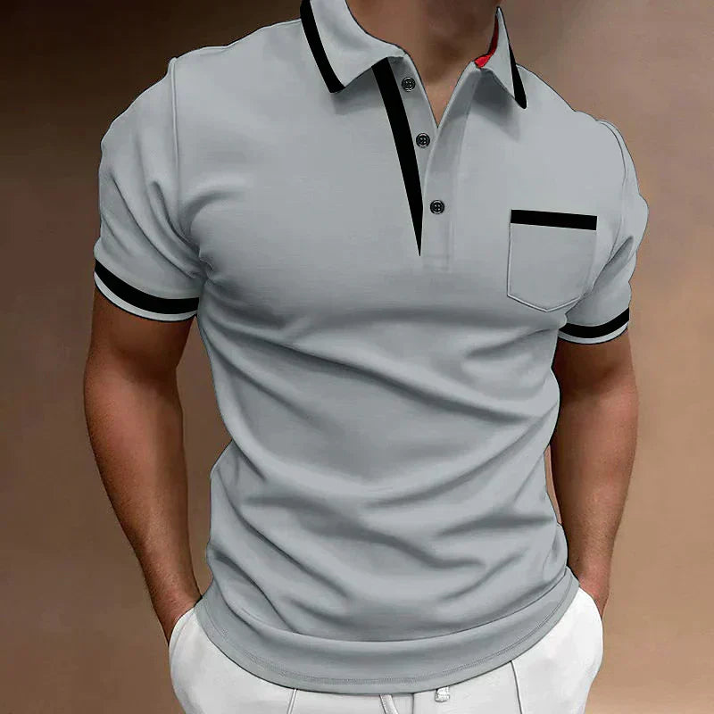 Men's Golf Short Sleeve Polo Shirt | with Chest Pocket